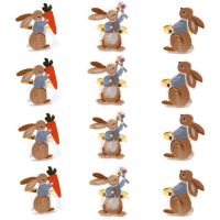 Easter Napkin Rings Set of 24 Bunny Napkin Buckle Embroidered Rabbit Metal Napkin Ring Holders for Dining Table Decor