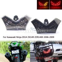 สติ๊กเกอร์ไฟท้ายรถมอเตอร์ไซค์ LED สัญญาณเลี้ยวเบรคไฟท้ายด้านหลังสำหรับ Kawasaki Ninja ZX14 ZX14R ไฟท้าย ZZR1400 2006-2009