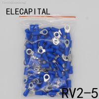 ☾▤❈ RV2 5 Blue Ring Insulated Wire Connector Electrical Crimp Terminal Cable Connector Wire Connector 100PCS/Pack RV2.5 5 RV