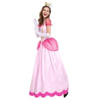 2023 New Peach Costume Princess Dress For Girl Halloween Cosplay Costume Court Party Birthday Carnival Party Halloween Outfits
