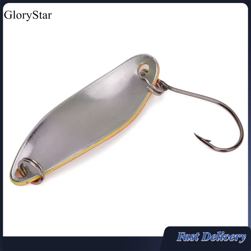 GloryStar Fishing Spinning Bait Spoon Fishing Lures Set 2.5g