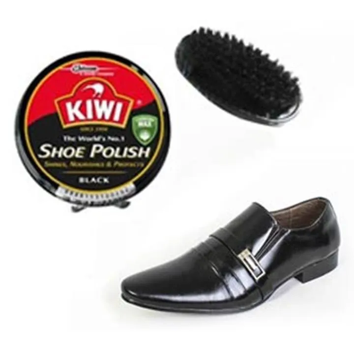 Combo 1 Kiwi Shoe Polish / Horse Fur Shoe Brush Lazada PH