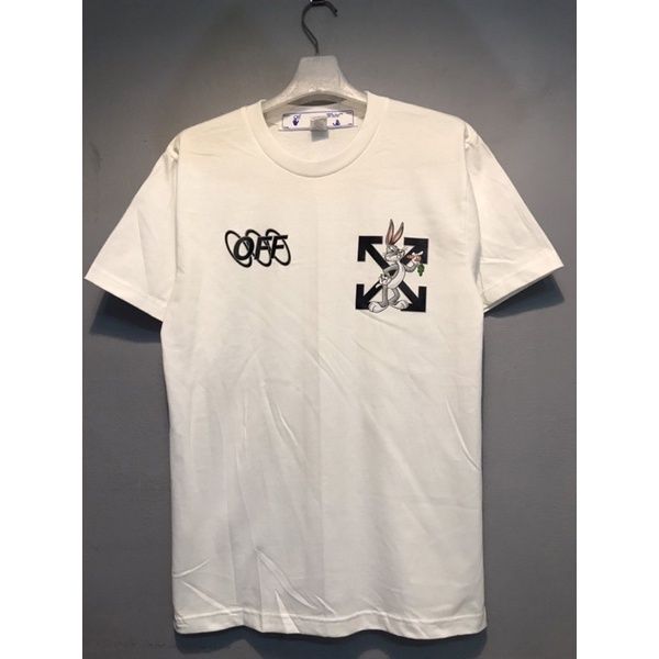 dsl001-เสื้อยืดผู้ชาย-เสื้อยืดราคาถูก-เสื้อยืดแขนสั้น-off-white-กระต่าย-แครอท-เสื้อผู้ชายเท่ๆ-เสื้อผู้ชายวัยรุ่น