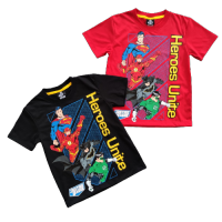 650067(S-XL) เสื้อยืดคอตตอน JusticeLeague สำหรับเด็กชาย6-12ปี สินค้าพร้อมส่ง