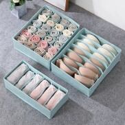 Combo 3 Túi vải đựng quần áo chia ngăn hộp đựng đồ lót tất vớ tiện dụng