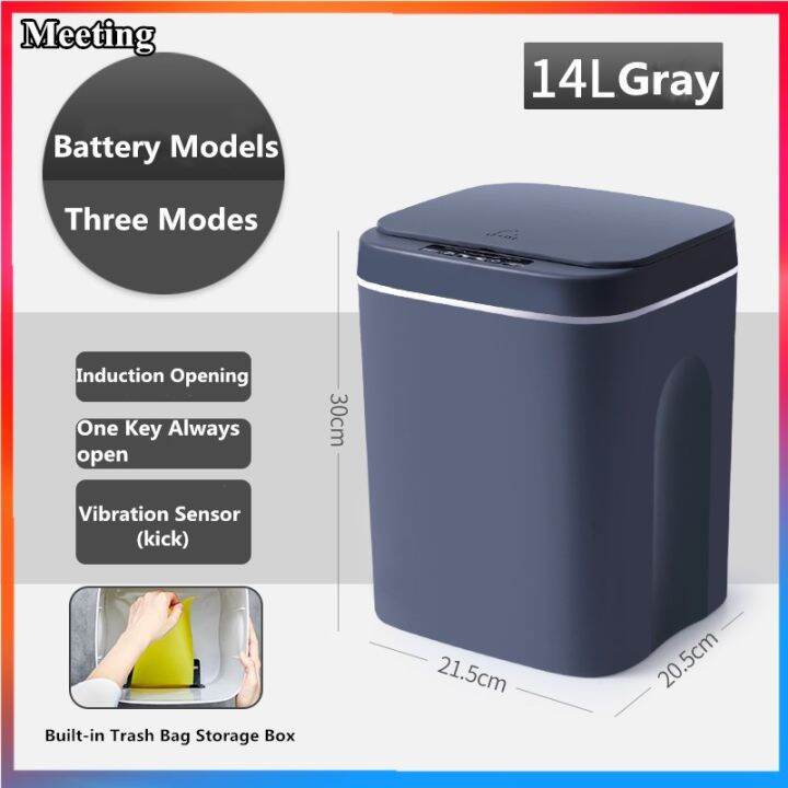 [MEETING] 16L Intelligent Trash Can Automatic Sensor Trash Can Smart ...