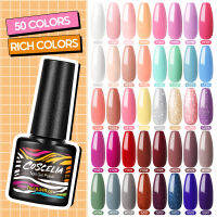 COCELA ชุดอุปกรณ์ทาเล็บ50สีเจลสำหรับแช่เจลทาเล็บแบบ LED UV สำหรับสีเจลหลอดไฟยูวี LED ชุดน้ำยาเคลือบเล็บคงทน