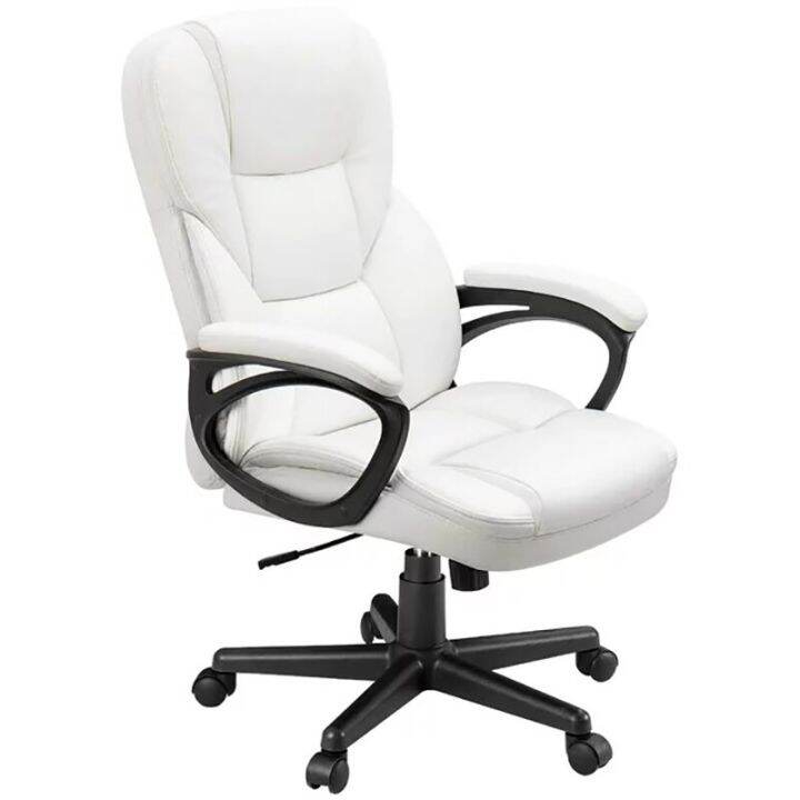 .Faux Leather HighBack Executive Office Chair With Lumbar Support