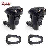 2Pcs Universal Black Car Automotive Front Windshield Washer Wiper Spray Nozzle Jet Double Holes Windscreen Wipers Accessories