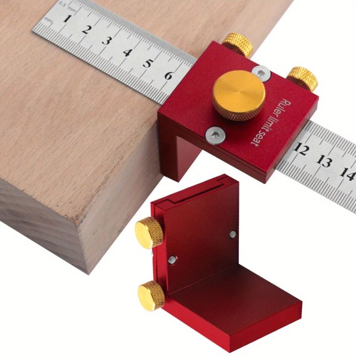 Woodworking Scriber, Steel Ruler Scribing Positioning Block, T-Type ...