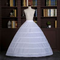 Wedding Dress Skirt Support Costume Petticoat Slip Large 6-Hoops Yarnless Petticoats for Bride Women