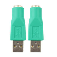 MagiDeal 2x Ps/ 2ตัวเมียเป็น USB 2.0ตัวผู้แปลงพอร์ตสาย USB สำหรับ PS2คีย์บอร์ดเมาส์