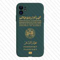 [2023สุดฮอต] ซองใส่หนังสือเดินทางแบบมีฝาปิด Algeria สำหรับ iPhone 5S 6 6S SE 7 8 XS XR 11 12 13 14 Pro Max Plus Mini