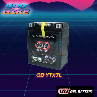 แบตเตอรี่แห้ง OD Battery YTX7L-BS (12V 7A) CBR250, CBR300R, CB300F, CRF250, VESPA, VESPA GTS 150, GPX200, D-TRACKER