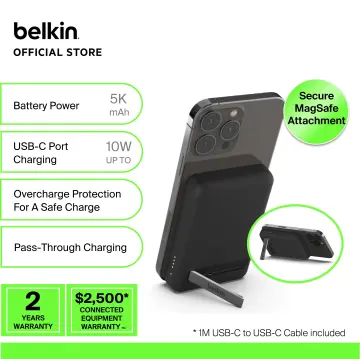 Belkin Wireless Power Bank with MagSafe Magnet 10,000mAh Power Delivery  Black