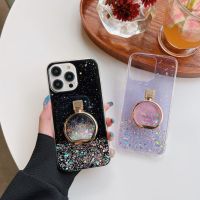 เคสสำหรับ Huawei Mate 50 40 30 P50 P40 P30 Nova 10 9 8 7 Pro Honor 30 50 60 70ผงชิมเมอร์ท้องฟ้าเต็มไปด้วยดวงดาวพร้อมฝาเคสมือจับสำหรับโทรศัพท์มือถือน้ำหอม