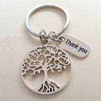 【DT】Tree Of Life Thank Yuo Fashion Keychain Graduation Season Keychain TeacherS Day Thanksgiving Keychain Jewelry Gift For Friends hot