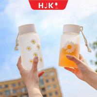 HJKL ปลอดสาร BPA น่ารัก พลาสติก ดอกเดซี่ขนาดเล็ก สร้างสรรค์ 500ml ขวดน้ำ ถ้วยชา เครื่องมือเดินทาง เครื่องดื่ม