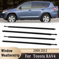 【LZ】✖✈☍  Para toyota rav4 2009-2012 janela weatherstrip cinto guarnição à prova dwaterproof água frente traseira exterior janelas tiras de borracha de vedação de vidro