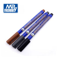 Mr.hobby dam Marker 3Pcs GM02 GM03สีดำสีเทาสีน้ำตาลบางวาดเส้นปากกา GSI สีมันเครื่องหมายสำหรับพลาสติกชุด