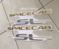 สติ๊กเกอร์ SPACECAB SL ขีดกลาง ติดกระจกแคปรถ ISUZU ปี96 ราคาต่อคู่