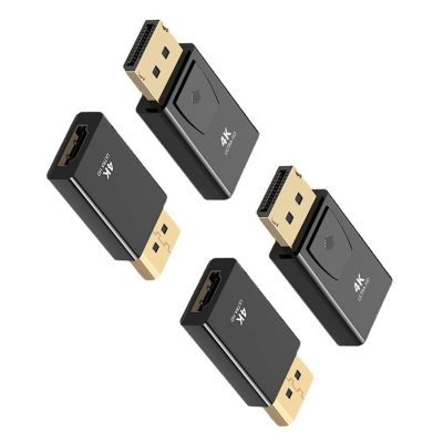 4Pcs Display Port to -Compatible Converter Display Port Male DP to Female HD TV Cable Adapter for PC TV