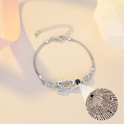 [COD] languages ​​I love you projection bracelet can be engraved fashion trendy dropshipping
