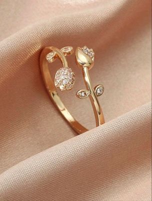 แหวนหุ้มทอง แหวนดอกทิวลิป แหวนเกาหลี