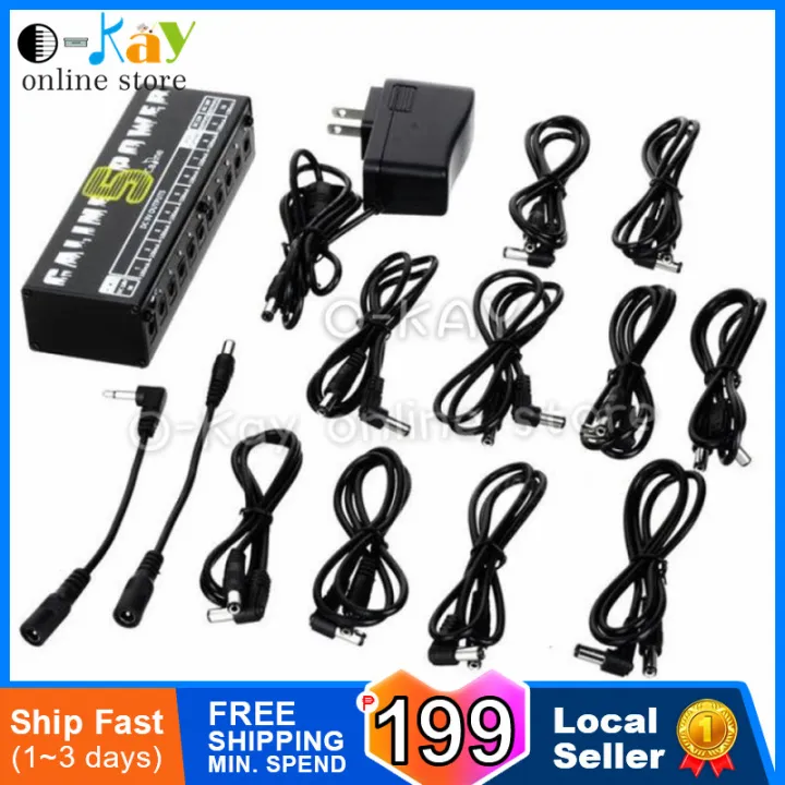 O Kay Caline Cp 05 Pedal Power Supply 10 Output 9v 12v 18v Lazada Ph