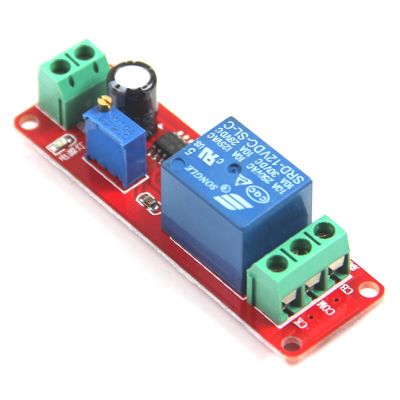 1Pc Red Dc12v Delay Timer Switch โมดูลรีเลย์ปรับได้0 To10วินาที P0.05