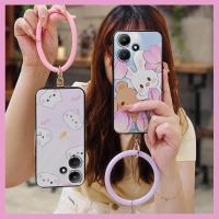 protective taste Phone Case For infinix X6835/Hot30 Play ring texture hang wrist liquid silicone dust-proof personality