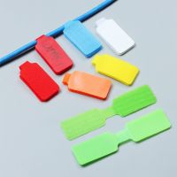 5Pcs Self-adhesive Nylon Cable Labels Portable Reusable Winder Wire Tidy Organizer Colorful Writable Cord Identification Labels Cable Management