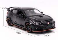 Oo 。0 1/32ใหม่ Honda TYPE R Hatchback รถของเล่นโมเดลอัลลอยด์หล่อขึ้นรูปเบาเสียงดึงกลับของเล่นรถสปอร์ตสำหรับเป็นของขวัญ