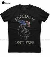 Freedom IsnT Free, Usa Flag Printed MenS New Patriotic Trending Black T-Shirt Daddy Shirt Fashion Tshirt Summer  Xs-5Xl Unisex