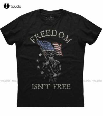 Freedom IsnT Free, Usa Flag Printed MenS New Patriotic Trending Black T-Shirt Daddy&nbsp;Shirt&nbsp;Fashion Tshirt Summer&nbsp; Xs-5Xl Unisex