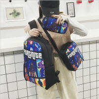 ZHI831 สินค้าใหม่ในช่วงเปิดเทอม Fortress Night Schoolbag Youth Campus Fortnite กระเป๋าเป้สะพายหลังกระเป๋าสะพายข้างกระเป๋าดินสอชุดสามชิ้น AL