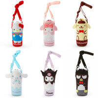 Sanrio ถ้วยน้ำกระเป๋าอะนิเมะ Cinnamoroll Kuromi Hello Thing กลางแจ้งทรงกระบอกกระเป๋าสะพายเด็กสาวกระเป๋าของขวัญ