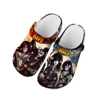 Heavy Metal Kiss Rock Band Music Home Clogs Custom Water Shoes Mens Women Teenager Shoe 3D Print Garden Clog Beach Hole Slippers House Slippers