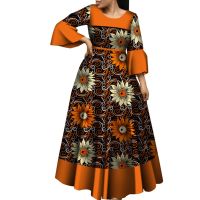 [Free ship] 1 piece of African ethnic dress foreign trade long banquet multi-size WY5600