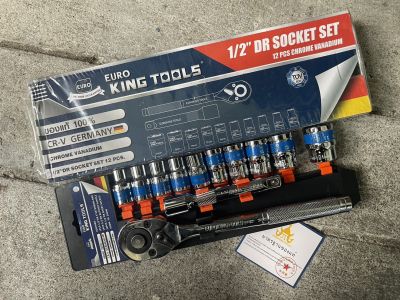 [ของแท้] ชุดบล็อค Euro king tool 1/2" 12ชิ้น
