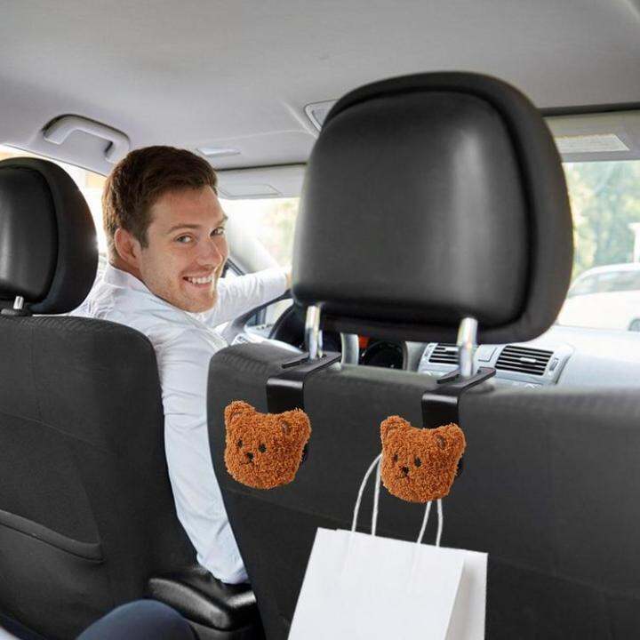 car-purse-hook-car-storage-hanger-holder-rear-bag-cute-bear-hooks-back-seat-headrest-hangers-creative-universal-smooth-for-umbrellas-purse-bags-coats-attractive