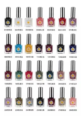 พร้อมส่ง🛒 สีทาเล็บ💅ยาทาเล็บ ขวดดอกเดซี่น่ารัก (11g) มี 28 สีสวยไม่ซ้ำใครกลิตเตอร์เน้น✨