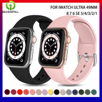 สายซิลิโคนสำหรับสายคาด Apple Watch อัลตร้า49มม. 44 40 38มม. 42 41 45มม. สายนาฬิกาแนวสปอร์ต I Watch Series 5 4 3 2 SE 6 7 8สร้อยข้อมือแบบอัลตร้า