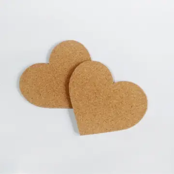 4 Heart Cork Coaster-Blank