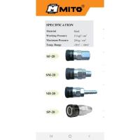 Mito คอปเปอร์ลม หัวดำ เกลียวนอก 1/4pt 2หุน sm20