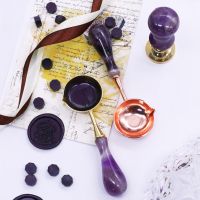 Crystal Handle Sealing Wax Spoon Anti Hot Wax Stamping Spoons for Scrapbooking Album Envelope Wax Melting Spoon Decorative Craft