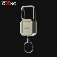 ◑﹊ Custom Lettering Roll Retractable Keychain Bag Recoil ID Card Holder Keyring Key Chain Anti-theft Kevlar Rope Key Ring H67