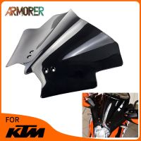 สำหรับ KTM Duke 125 250 390กระจกรถจักรยานยนต์คู่ Bule Fai กระจกรถยนต์กันลม Deflector 2012 - 2016 2017 2018 2020 2019