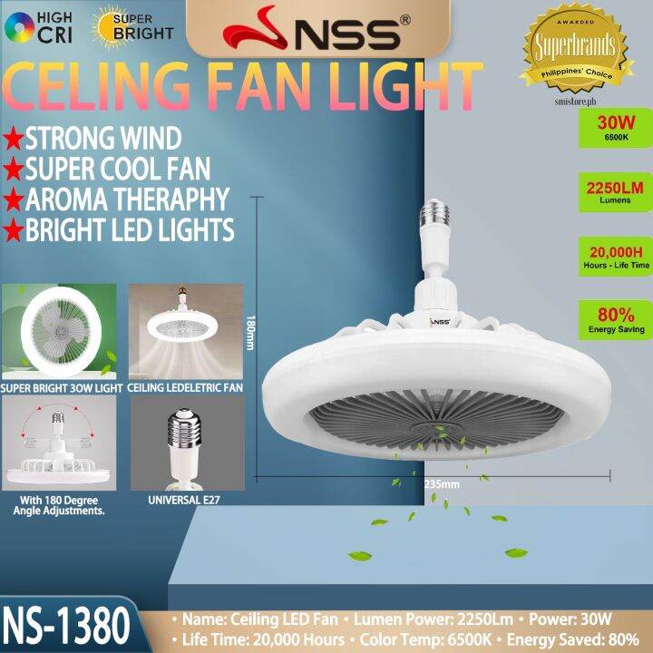 NSS 2 in 1 MODERN CEILING FAN WITH LED LIGHT ELETRIC FAN E27 CEILING FAN 3 BLADED FAN Lazada PH