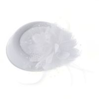 Fascinator หมวก Headband Womens Feather ดอกไม้เจ้าสาวเครื่องประดับผมงานแต่งงาน